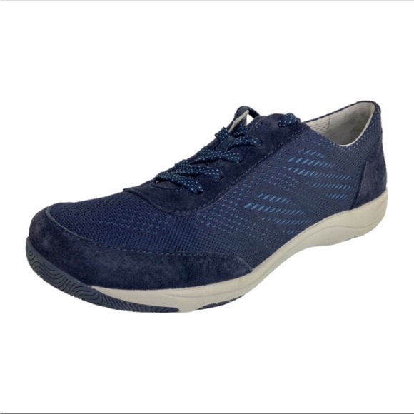 Dansko Blue Lace Up Suede Hayes Sneakers Sz 40 - Picture 2 of 7